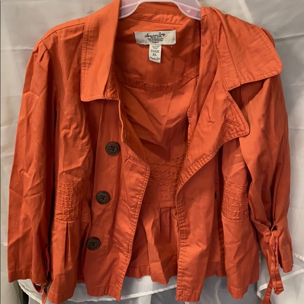 Rustic orange blazer from American Rag